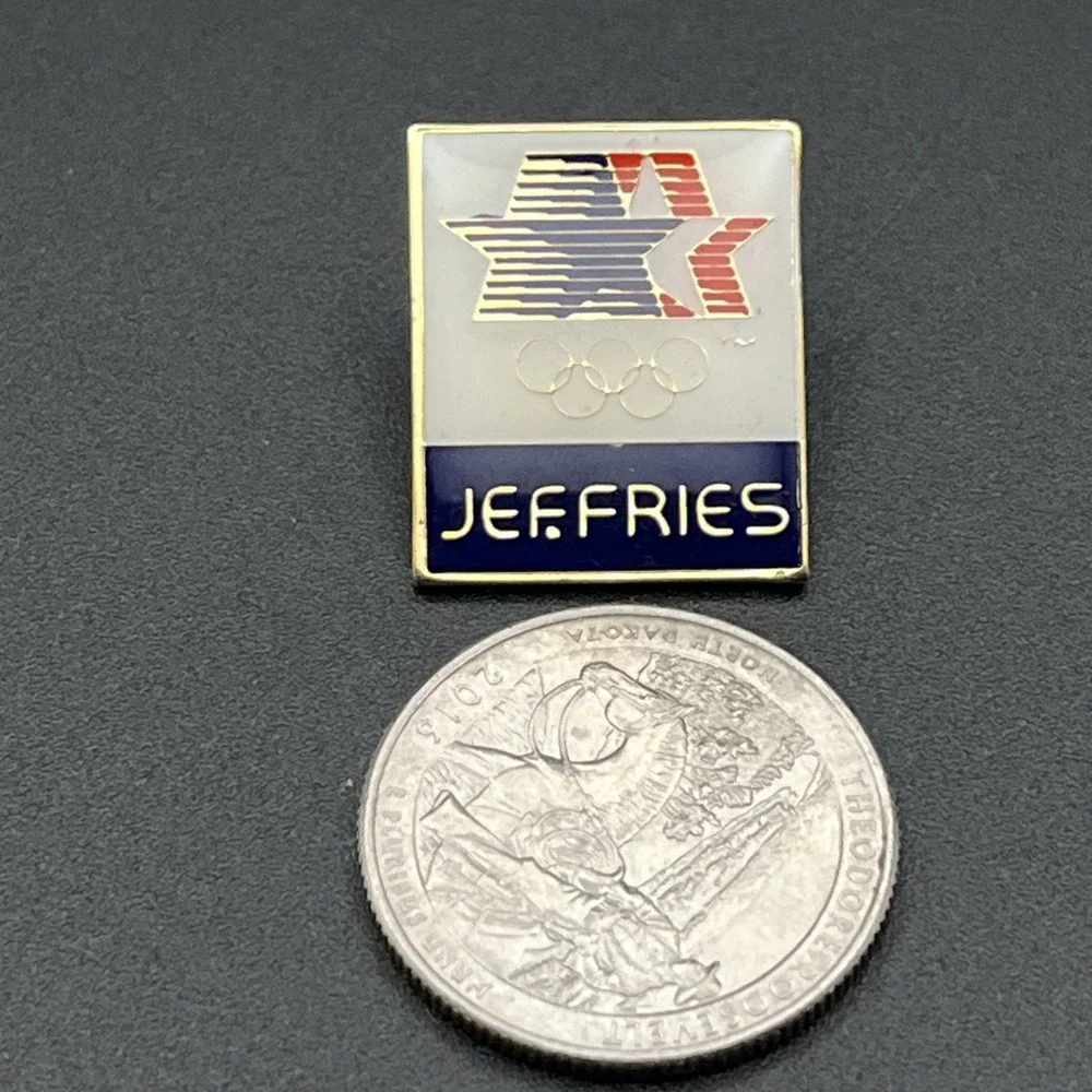 1984 Los Angeles Olympics Summer Games Jeffries Sponsor Lapel‎ Hat Pin